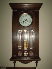 ANTIQUE GERMAN GUSTAV BECKER 5 ROD 3 SPRING CHIMING VIENNA REGULATOR CLOCK
