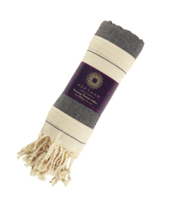 Premium Zeus Black Turkish Beach Bath Towel 35 x 65  Quick Dry Lightweight