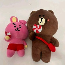 Japan Line Friends Plush Set Brown Bear In Sweetieland Cooky Jungkook BTS RARE