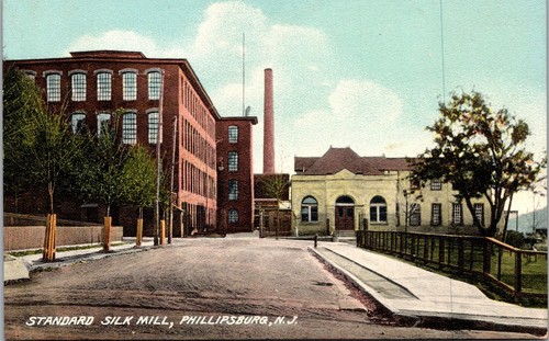 Phillipsburg New Jersey N.J. Standard Silk Mill Vintage Postcard c1912