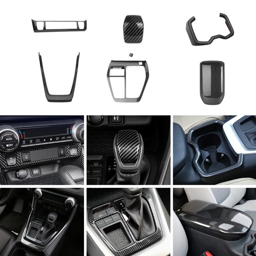Tablero de instrumentos de consola interior ABS de fibra de carbono para RAV4 2019-2025 - Imagen 2 de 18
