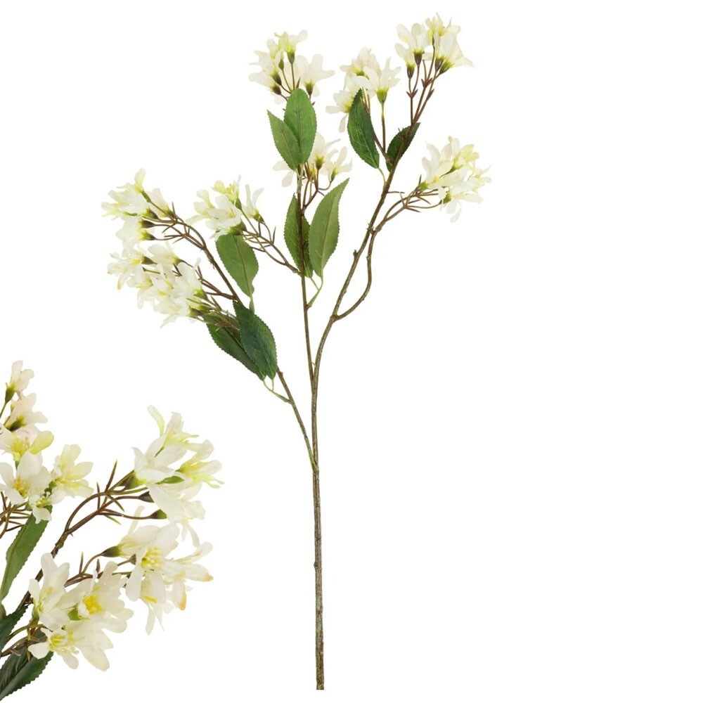 Faux Silk Spring Blossom Flower Spray 70cm/27 Inches Cream