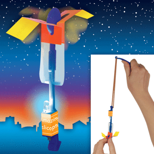 Kids Luminous Slingshot Toy Shooter LED Helicopter Kids Party Games 10/20/100pcs - Picture 10 of 18