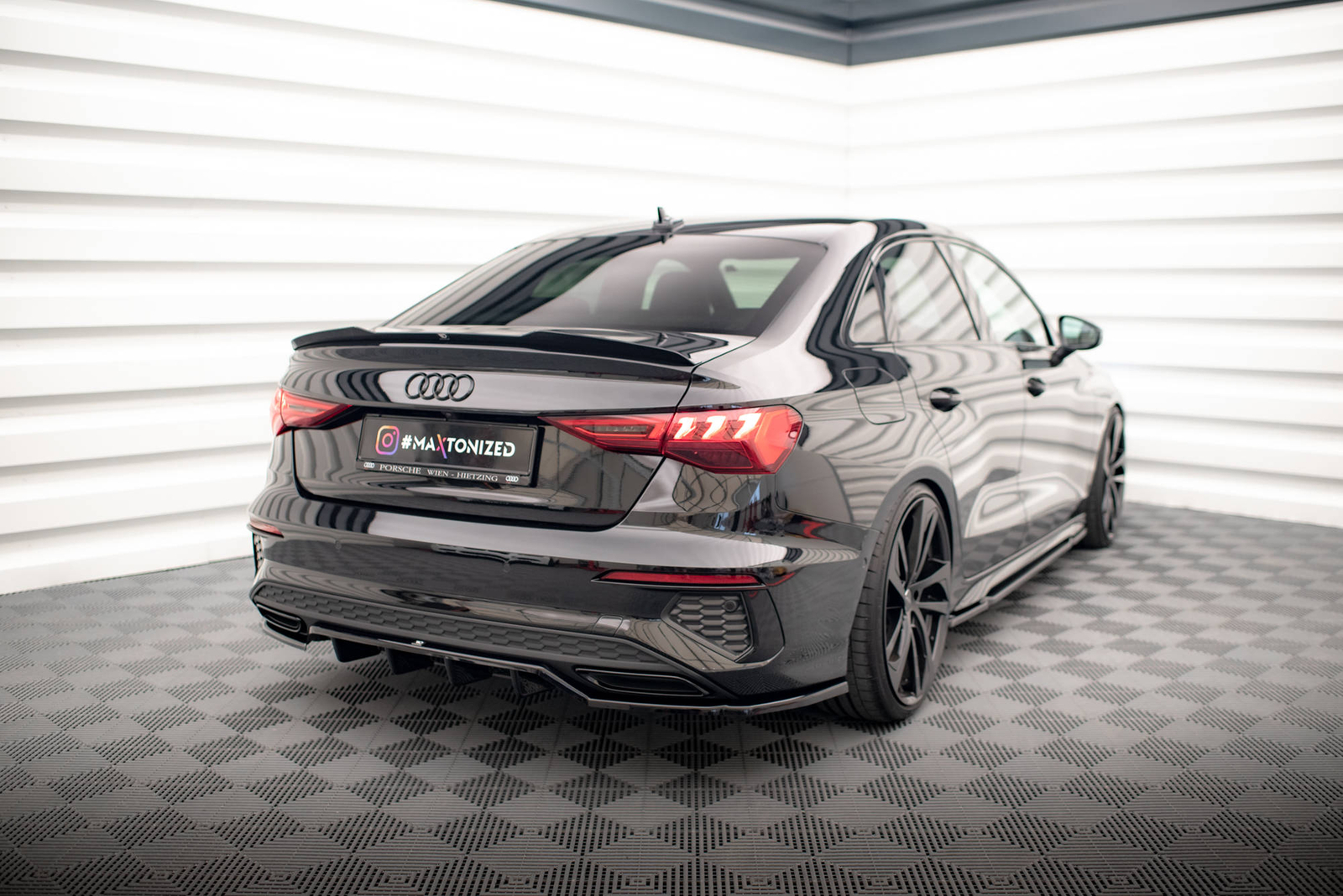 Heckspoiler Lippe für Audi A3 S3 RS3 A3 S-Line Limousine 8Y Maxton Design