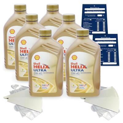 6 Liter original Shell Helix Ultra 0W40 Motoröl 550040467 MB229.5 0700 0710 SET