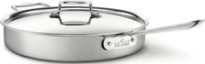 New All-Clad BD55406 D5 Brushed Stainless Steel 5-Ply  6-qt Saute pan with Lid