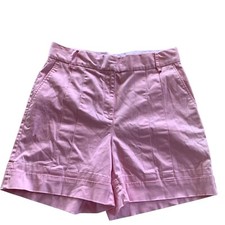 Liz Claiborne Golf Hepburn Pink Pleated Shorts Cuffed Cotton Ladies 10
