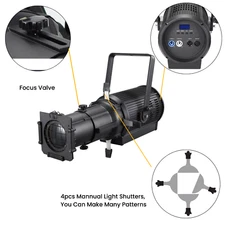 US RDM LED Leko Followspot 300W Follow Spot DMX Theatre Stage Lighting Spotlight