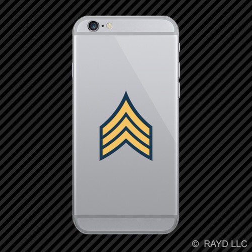 E-5 Sergeant Insignia Cell Phone Sticker Mobile united states army - 第 1/1 張圖片