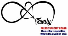 LOVE HEART INFINITY FOREVER symbol JDM Vinyl Decal Sticker Car Window Bumper 12"