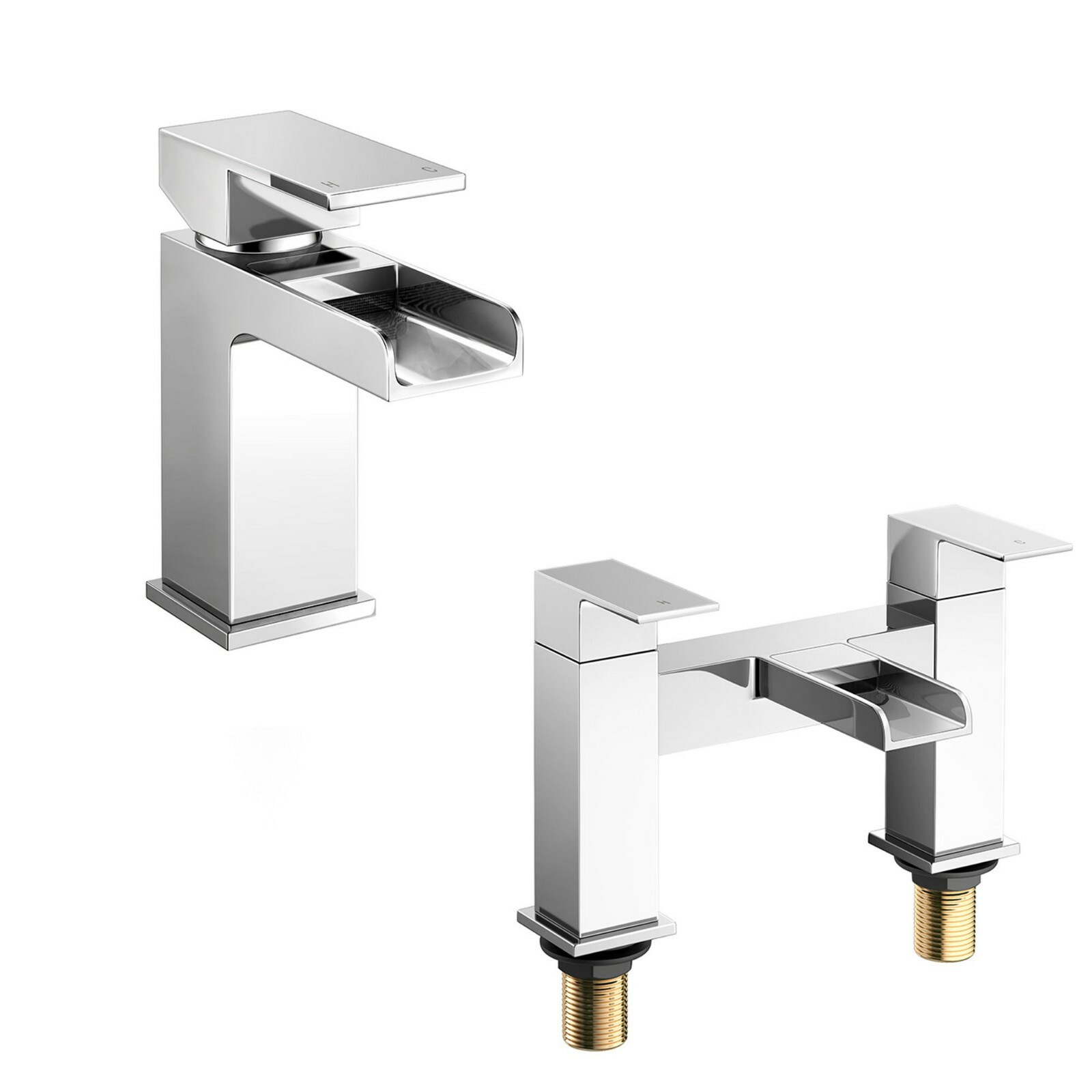 New Waterfall Bathroom Taps Chrome Basin Mixer Bath Filler Shower Deck Tap Sets eBay