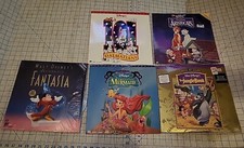 Disney Laserdisc Lot Aristocats 101 Dalmatians Jungle book Mermaid Fantasia New