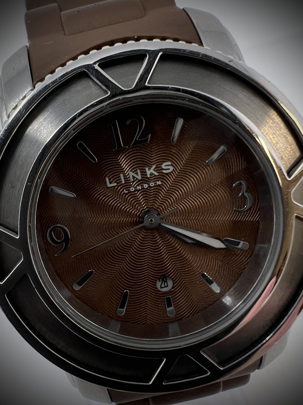 Links of London Ladies Blaze Brown & Silver Watch. eBay