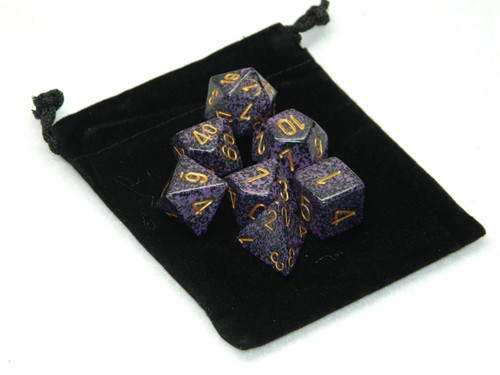 Chessex Speckled Würfel-Set – 7-teiliges Polyeder-Set 'Hurricane', Mehrfarbig, Für RPG & Brettspiele