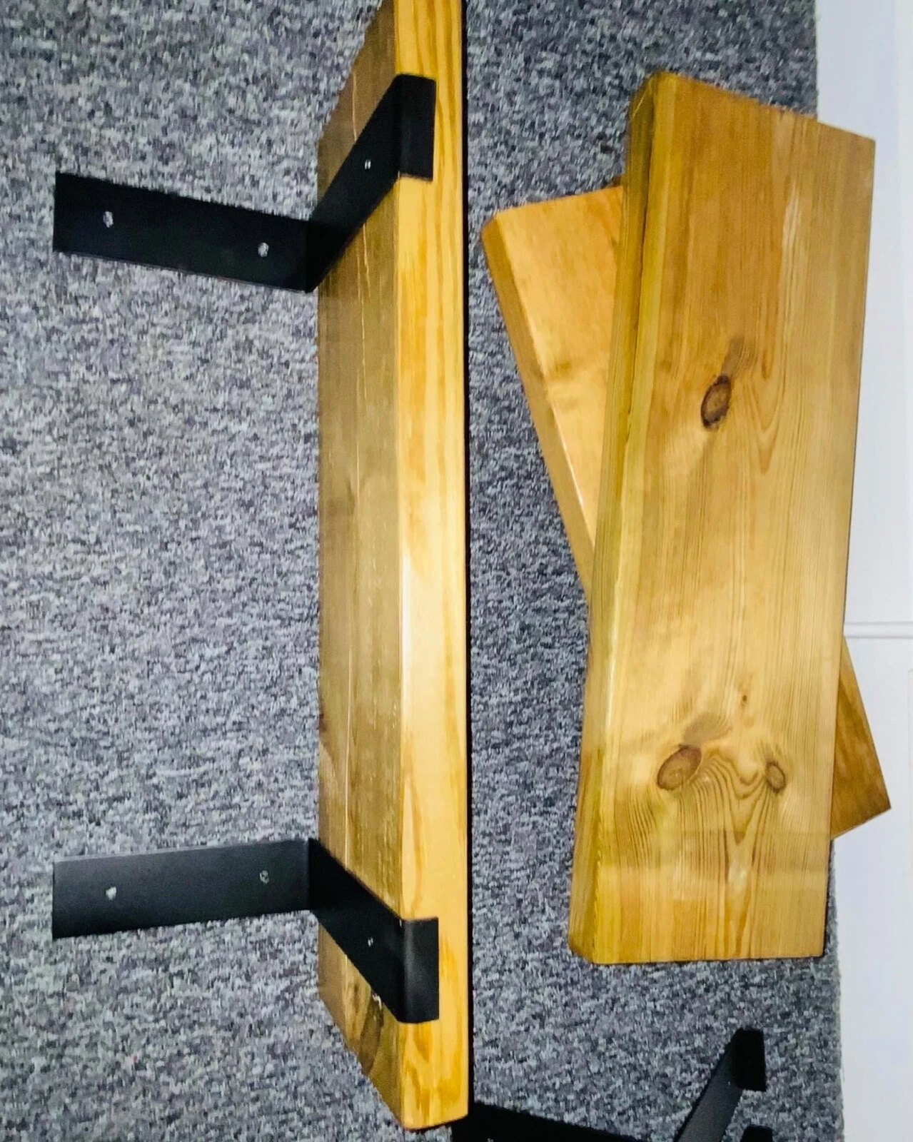 rustic shelves