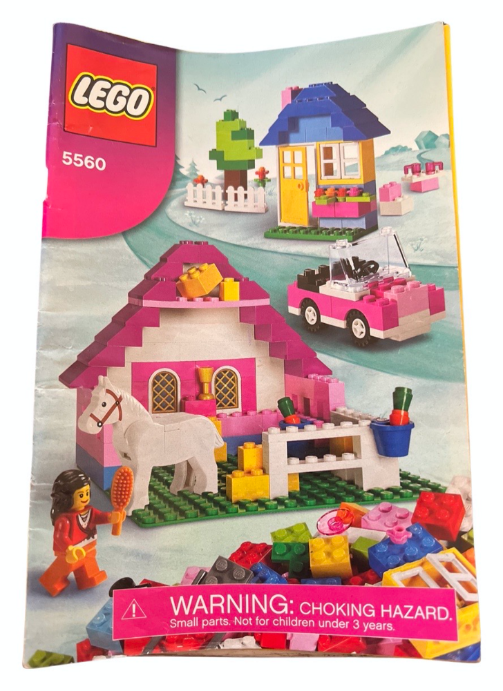Lego Pink Brick House and Horse Stable Over 400 Pieces