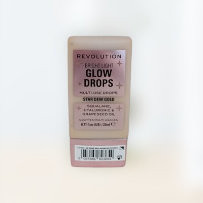 Revolution Beauty BRIGHT LIGHT GLOW DROPS Multi-Use Highlighter STAR DEW GOLD