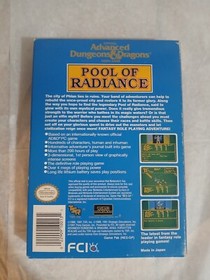 Pool Of Radiance AD&D Dungeons & Dragons (NES, 1991) Box Only