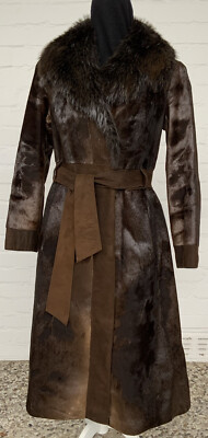 Luxus Damen Pelzmantel Seehund Robbe Pelz Echtpelz Größe 38 40