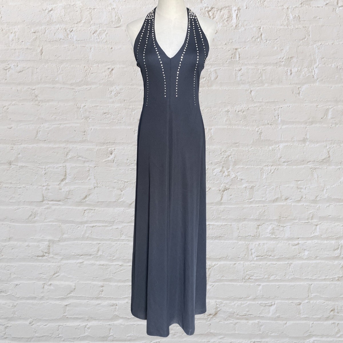 slim fit dress slacks 1970's Halston Halter Dress main image 1