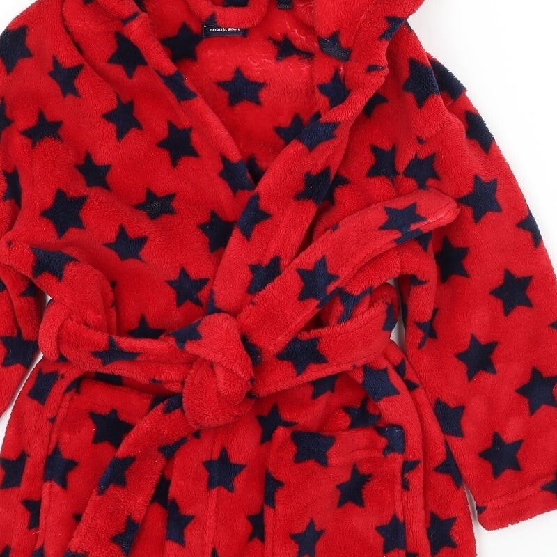NEXT Boys Red Polyester Blend Robe Size 3-4 Years Tie Star image 10