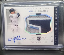 2018 National Treasures Willy Adames Rookie Jersey Patch Auto RC RPA # /10