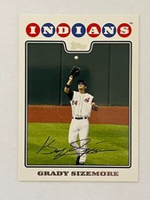 2008 TOPPS GRADY SIZEMORE #380 OUTFIELD CLEVELAND INDIANS BASEBALL CARD