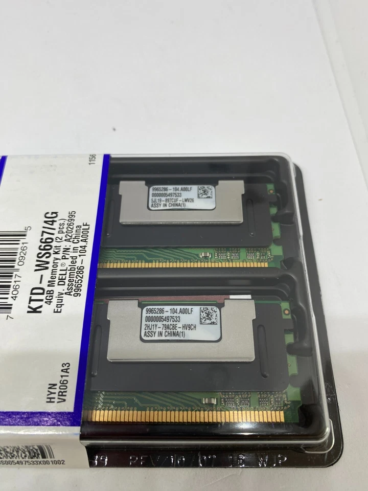 4GB Kingston Fully Buffered (2X2GB) KTD-WS667/4G) PC2-5300F 2Rx8 Server RAM - Image 2 of 4