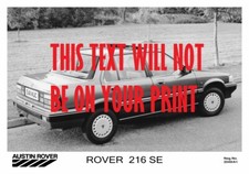 Rover 216 SE Poster of classic press photo 42x29.7cm (gloss photocard)