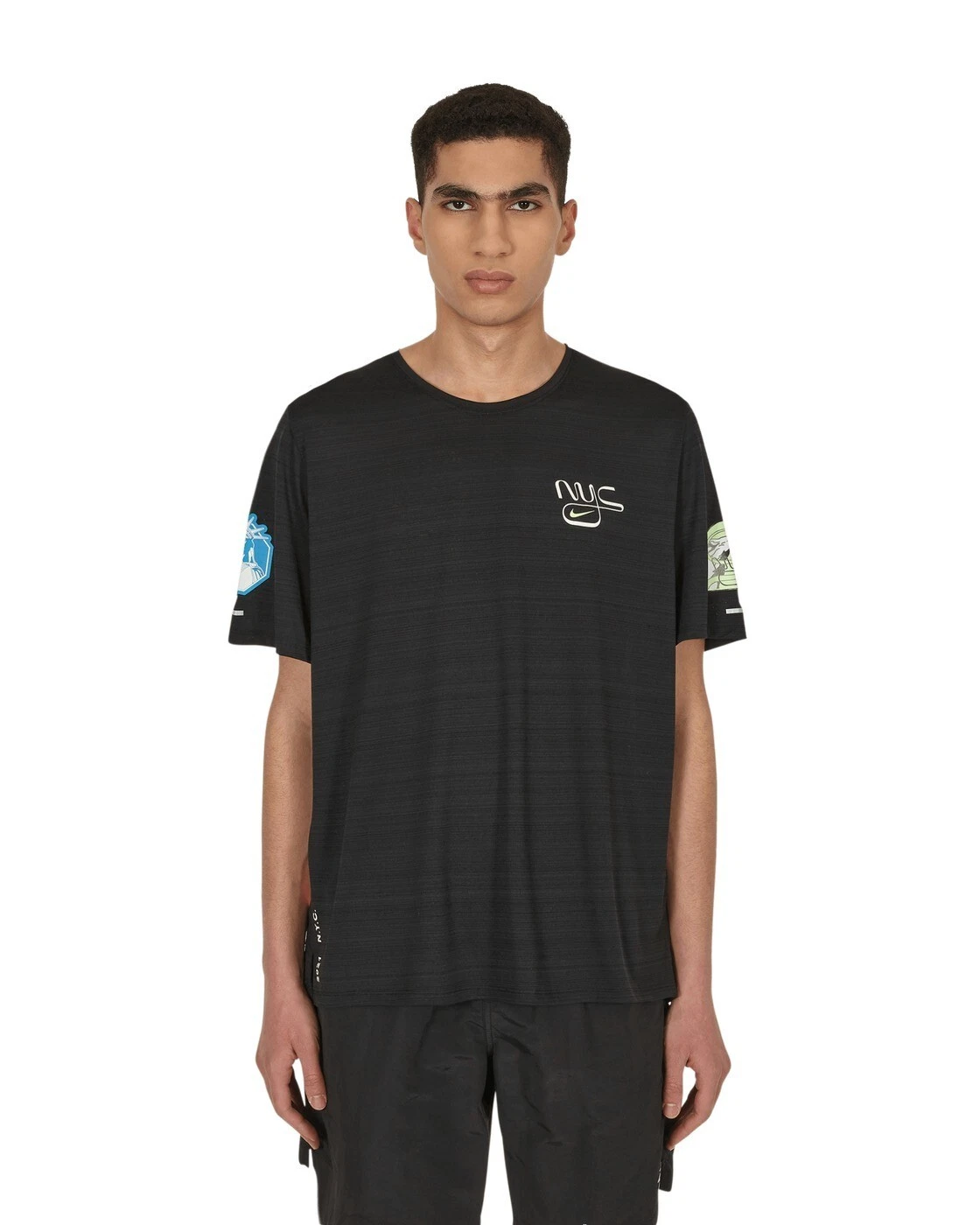 Nike Dri-FIT Miler NYC Short Sleeve Black Running Top Men’s Small DN7509-010