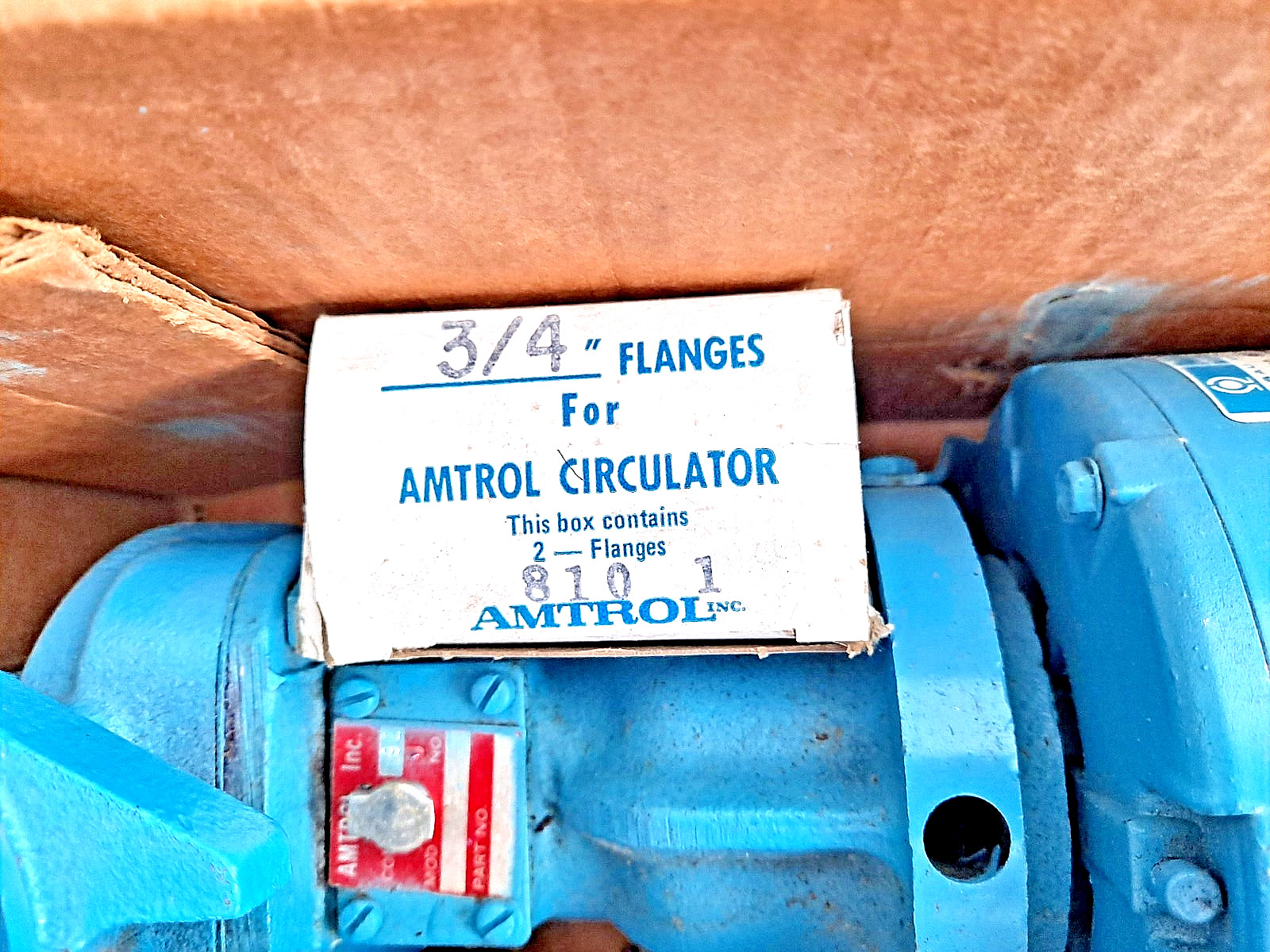 AMTROL Model R Water Circulator With 3/4" Flanges Gaskets Nuts & Bolts New NOS