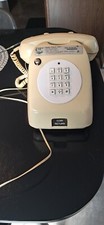 Retro Beige Coin Operated Payphone, Vintage Hotel Lobby Telephone 80s