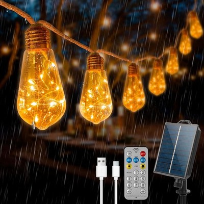 Solar Lichterkette Beleuchtung Kette LED Solarlichterketten Party Garten Deko