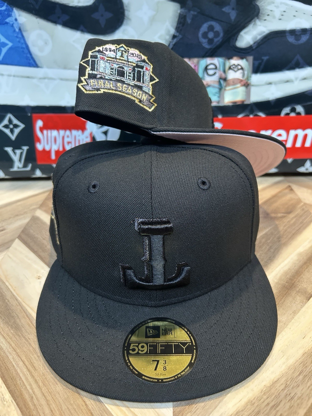 New Era Upside Down Black Cat Texas Rangers Pink Uv 7 3/8 Sold Out Rare image 2