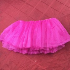 amscan Pink Tulle Tutu Skirt Ruffled Elastic Waist Adult Standard