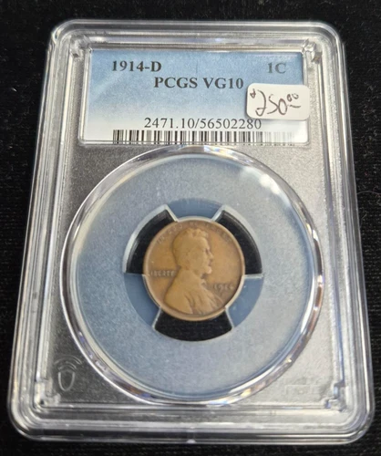 1914-D Lincoln Wheat Cent- PCGS VG10