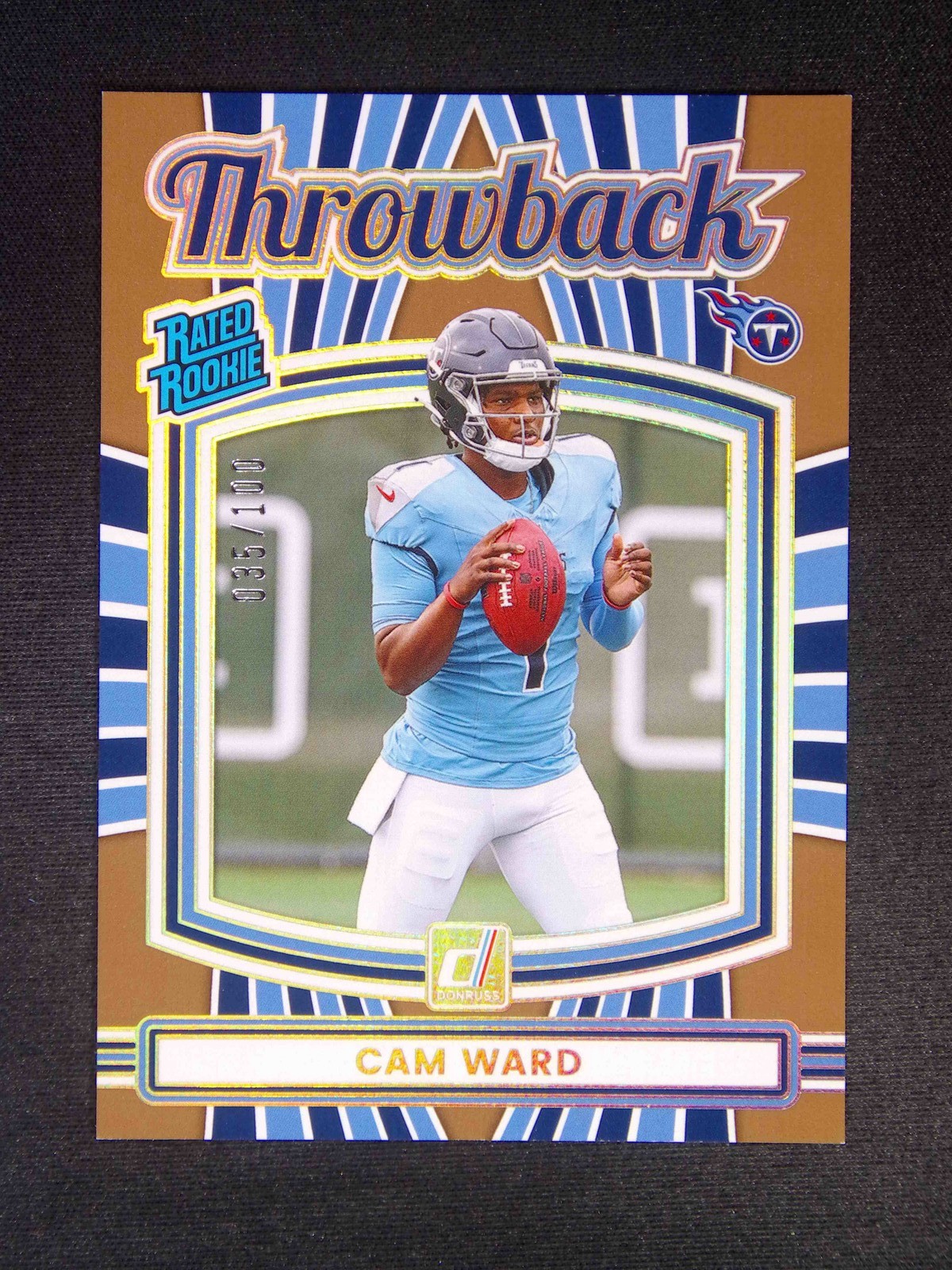 2025 Panini Donruss Cam Ward #25 RC Rated Rookie Throwback Studio Series /100