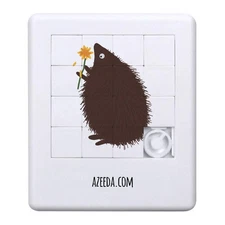 'Hedgehog Picking Flowers' Sliding Puzzle (PZ00033105)