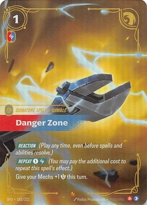 Danger Zone Foil 182/221 Spiritforged Riftbound League of Legends