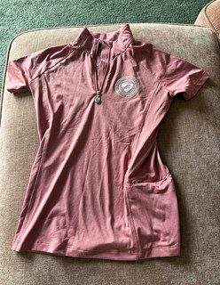 Aubrion Children's Equestrian Top Pink Quarter Zip Short Sleeve 9 10 Years