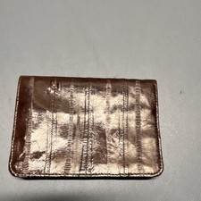 Men's Brown Eel Skin Bifold Wallet Stylish Korea Design for Everyday Use