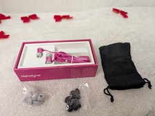 Velodyne vPulse In-Ear Earphones Pink Metal Headphones Mic Remote - Holiday Gift