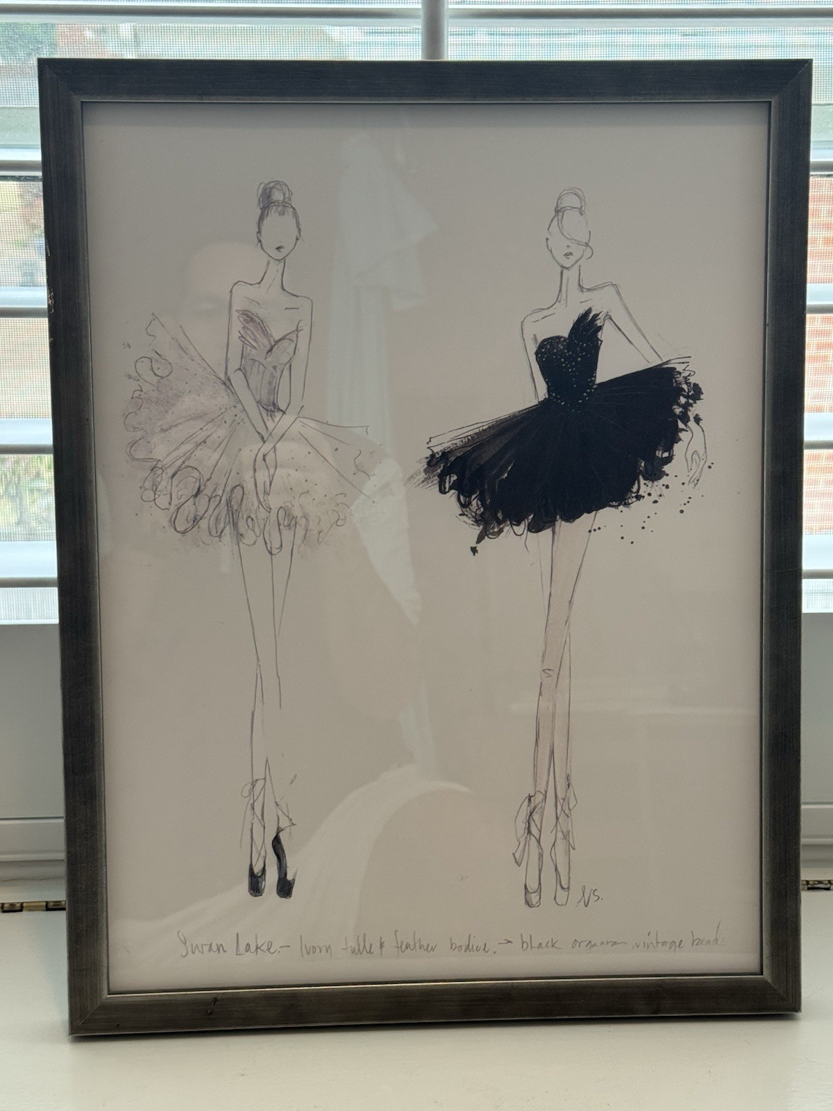 RH & Baby Swan Lake Ballet Dancers Wall Art 19.25 X 15 Inches