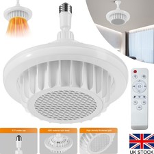 600W Ceramic Heater Fan Ceiling Light w/ PTC Technology for Living Room Bedroom