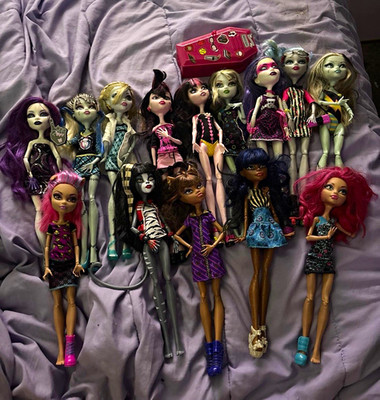 Monster High Draculaura Frankie Lagoona Etc Doll Lot Of 14 Incomplete