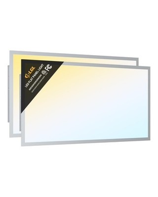 JC-LGL LED 2x4 Flat Panel Light, Drop Ceiling Lights Fixture, Selectable Feat...