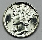 *1942 P MERCURY DIME* *GEM BU+++* *FULL SPLIT BANDS* NR #C1900