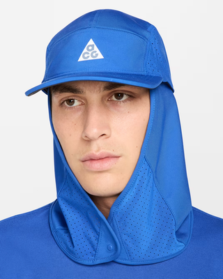 Nike ACG Fly Cap Unstructured Hiking Trail Neck Cape Hat Blue S/M