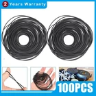 100 PCS Square Rubber Drive Belt For Cassette Player Recorder Repair Replacement