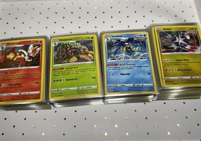 400 Card Pokemon Holo Sword & Shield Base Set Lot Near Mint Some With Swirls